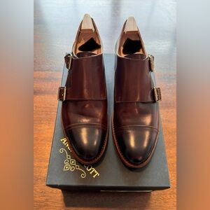 Mr. Collin Monkstrap in Cognac, size 38. The Office of Angela Scott.